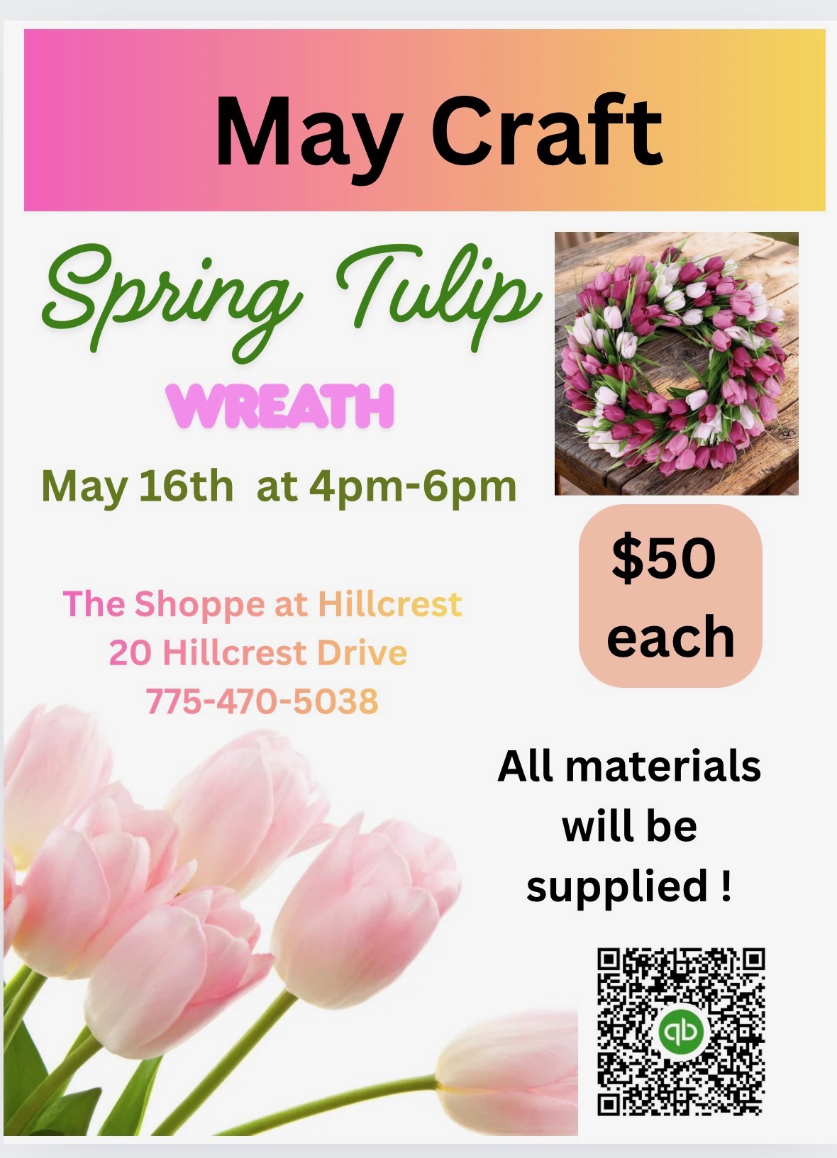 May Craft - Spring Tulip Wreath Cover Photo