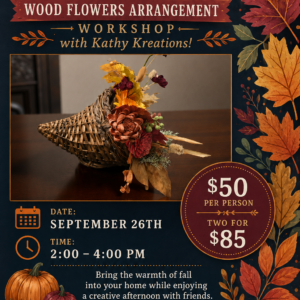Fall Cornucopia Wood Flowers Arrangement Cover Photos