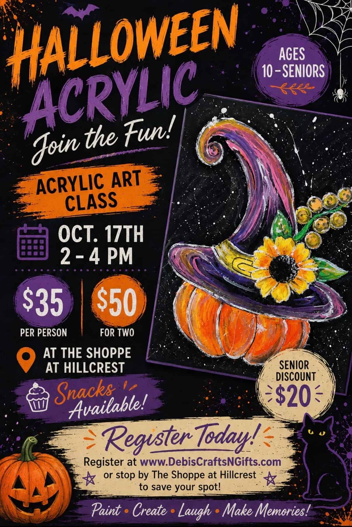 Halloween Acrylic Art Class Cover Photo