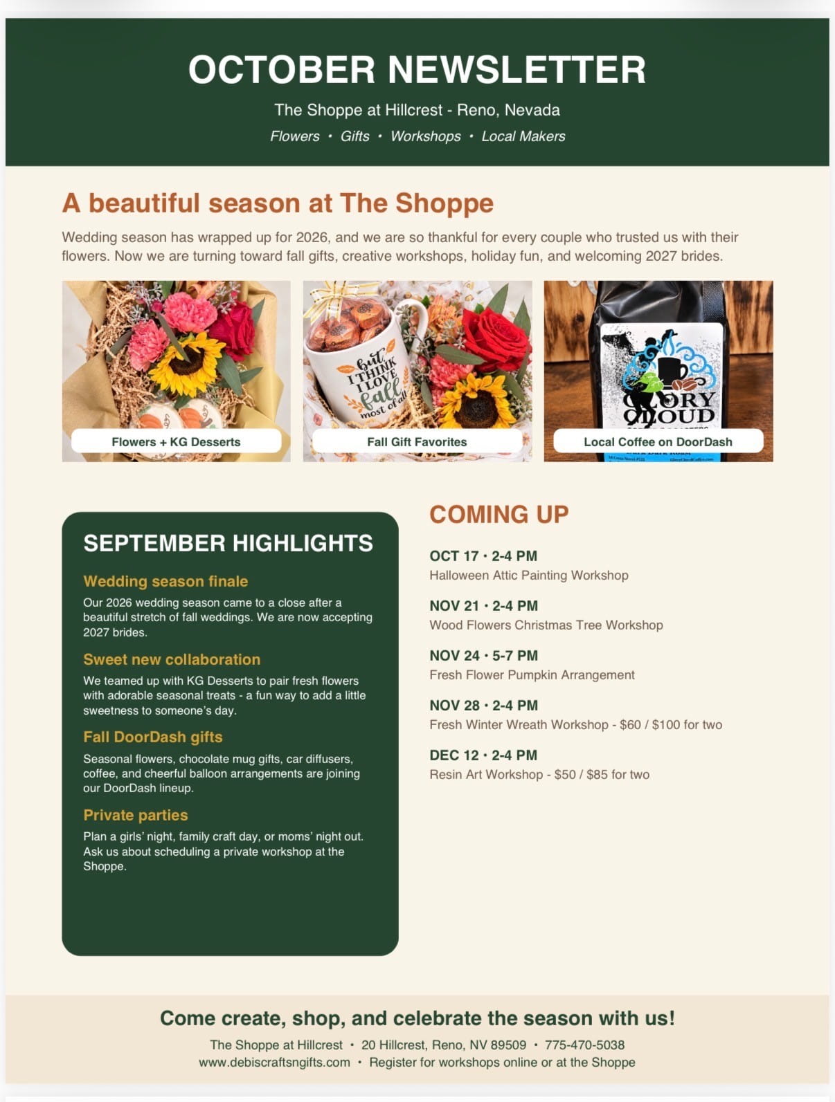 October Newsletter Cover Phtoto