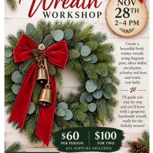 Fresh winter wreath workshop cover photo